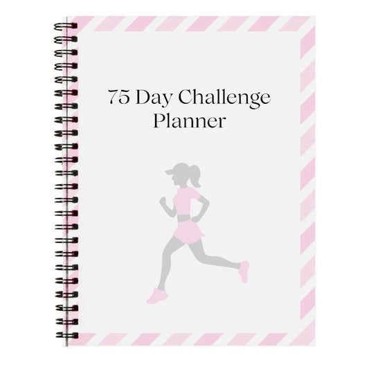 75 Day Challenge Planner Pink Spiral Notebook