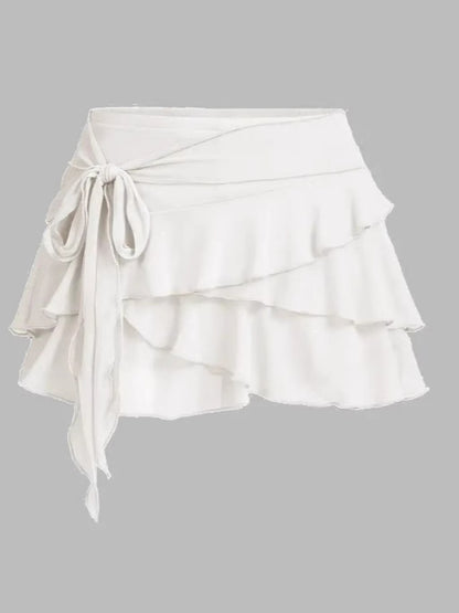 Coquette Ruffle Charm Mini Skirt