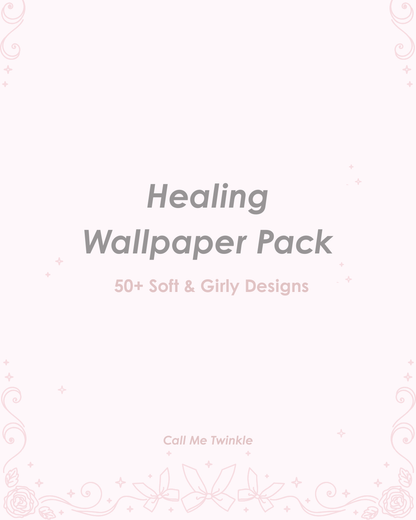 Healing Wallpaper Pack – 50+ Soft & Girly Calm Designs