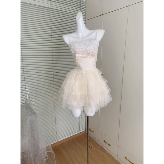 Coquette Twinkling Tulle and Silken Elegance Dress