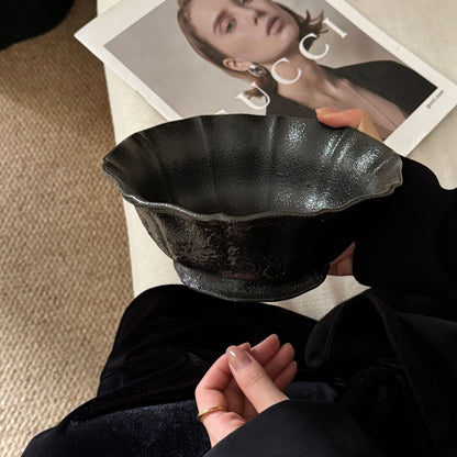 Dark Coquette Noir Ruffle Tableware Set