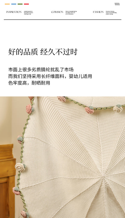 Coquette Enchanted Floral Knit Blanket