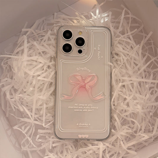 Coquette Bling Pink Bow Phone Case