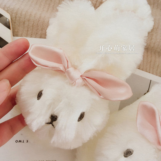 Coquette Where Every Hug Is a Bunny Cotton Slippers