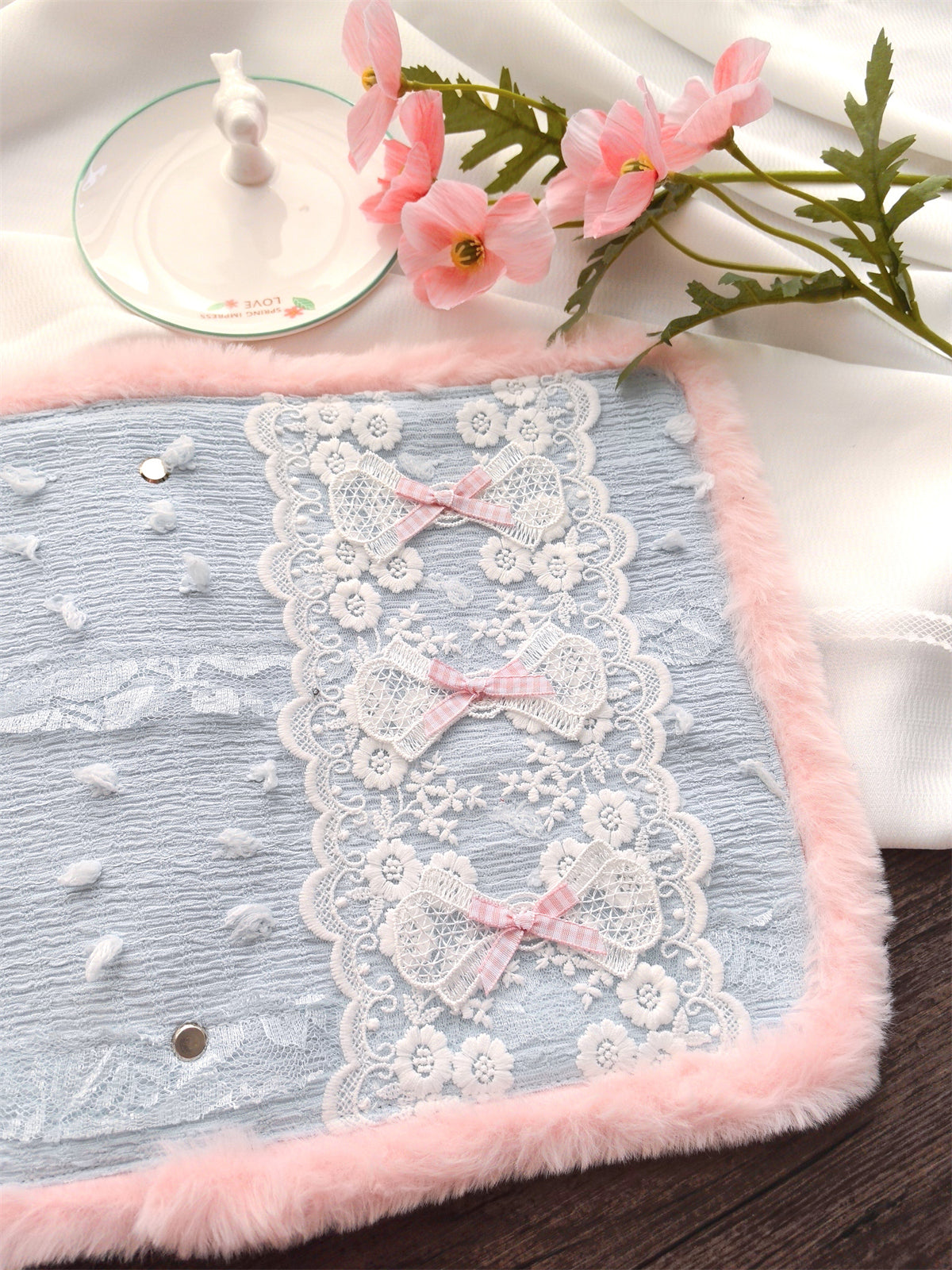 Coquette Velvet Cherry Blossom Love Song Handmade Journal