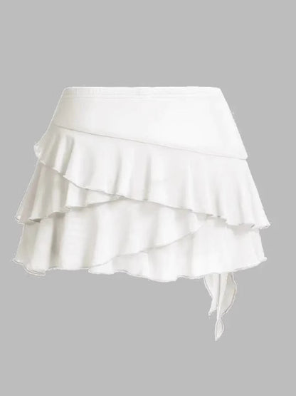 Coquette Ruffle Charm Mini Skirt