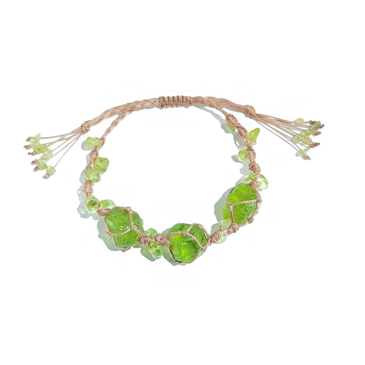 Green Leaf Harmony Bracelet Handmade
