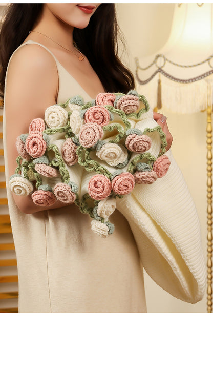 Coquette Enchanted Floral Knit Blanket