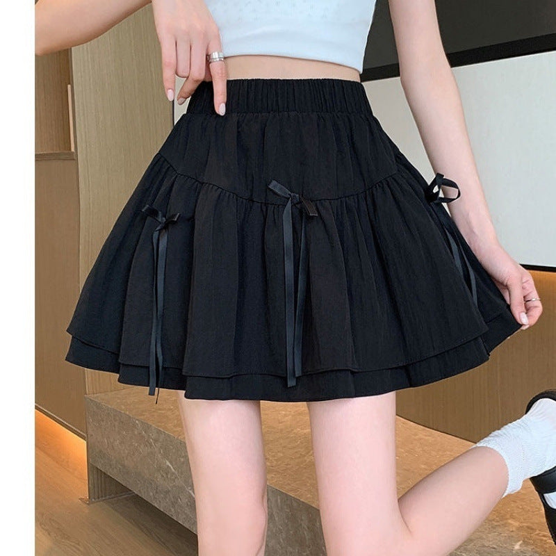 Coquette Playful Lace Trim Ruffle Mini Skirt