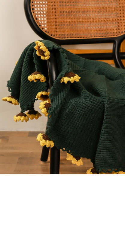 Coquette Enchanted Floral Knit Blanket