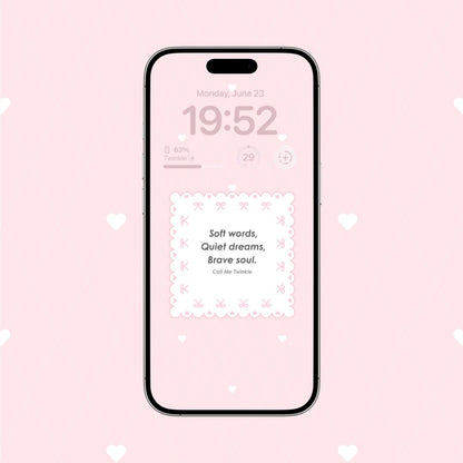 Coquette Soft Words Brave Soul Wallpaper