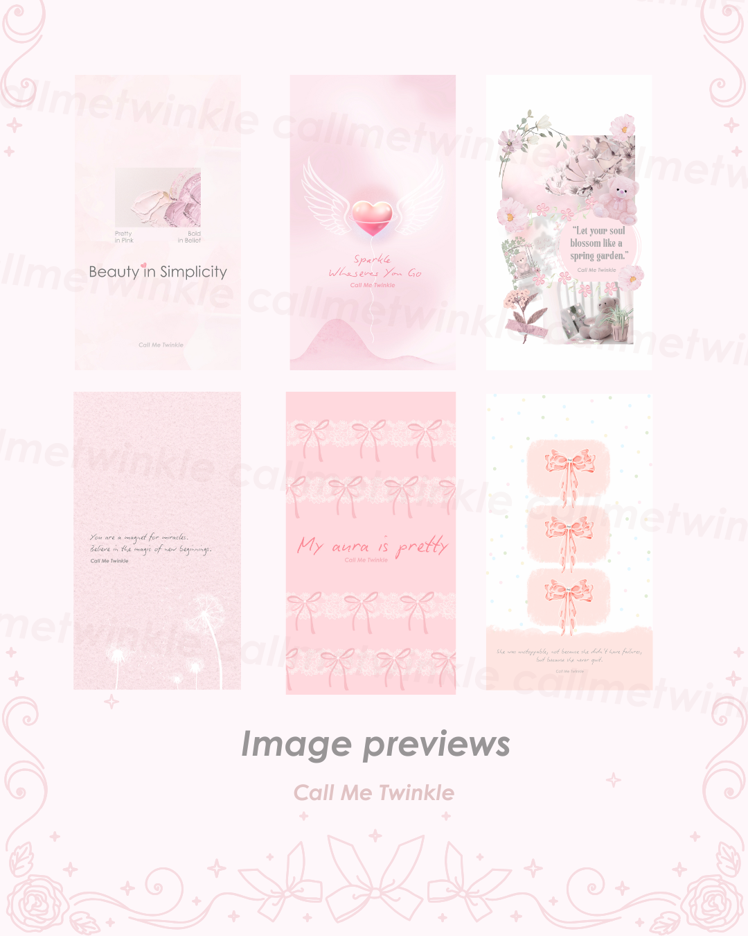Healing Wallpaper Pack – 50+ Soft & Girly Calm Designs