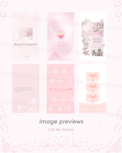 Healing Wallpaper Pack – 50+ Soft & Girly Calm Designs