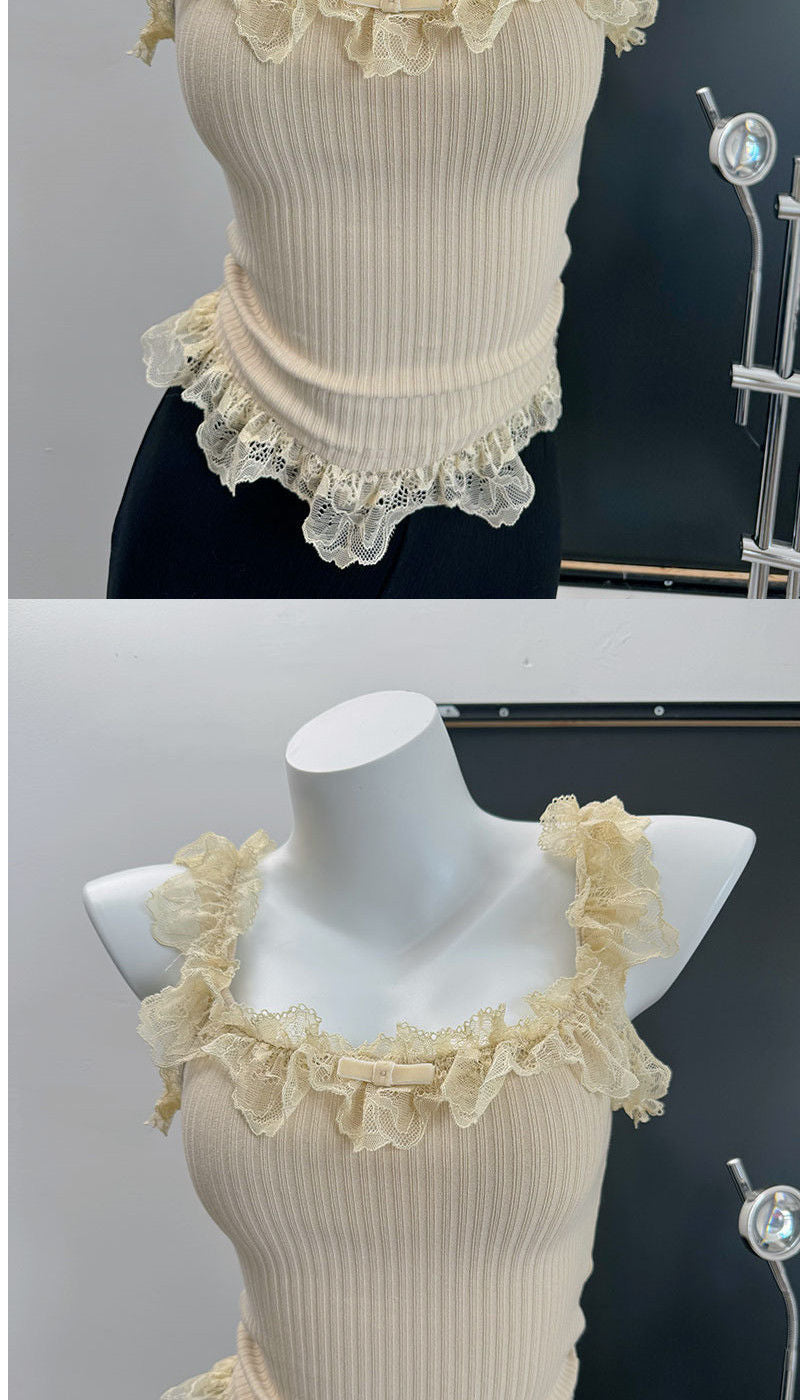 Coquette Sweet Lace Ruffle Top