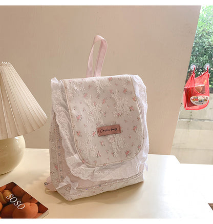 Coquette Lace Petal Daydream Whisper Backpack