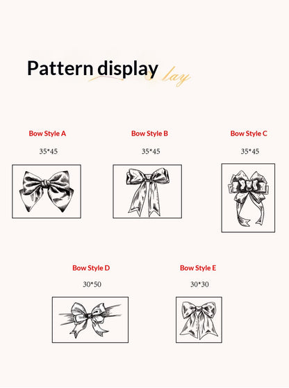 Bow Vintage Wood Stamp (5PCs)