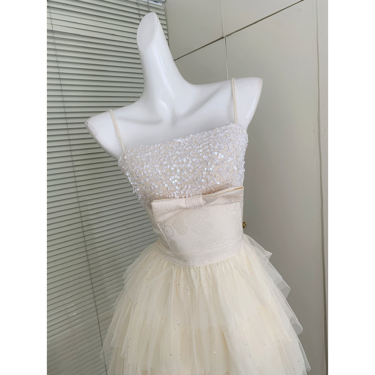 Coquette Twinkling Tulle and Silken Elegance Dress