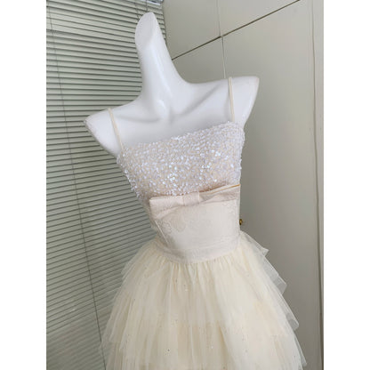 Coquette Twinkling Tulle and Silken Elegance Dress