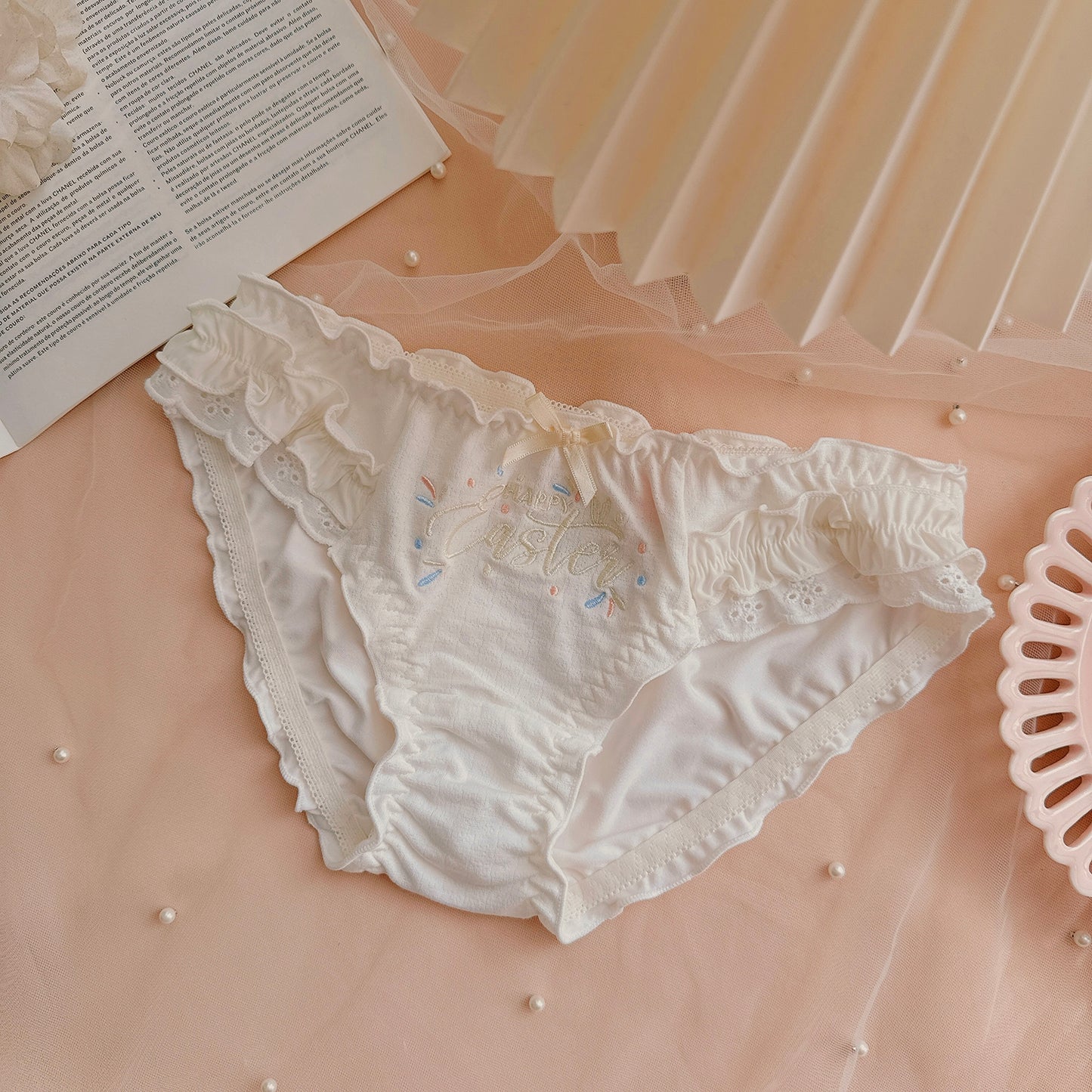 Coquette Soft Whispers and Bunny Kisses Panties Set