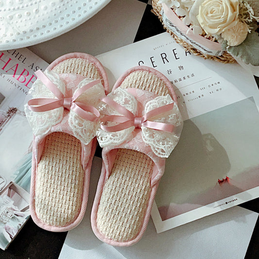 Coquette Where Petals Dream & Ribbons Dance Slippers