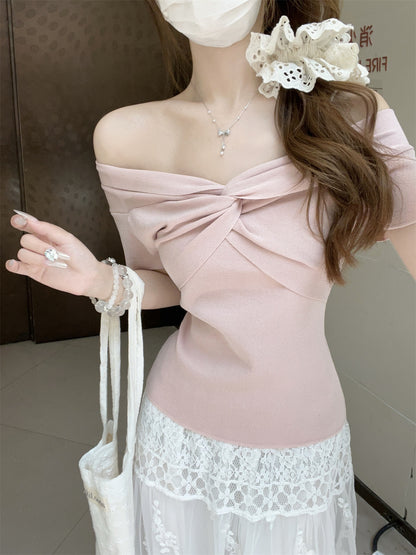 Coquette Soft Petals Off-Shoulder Blouse