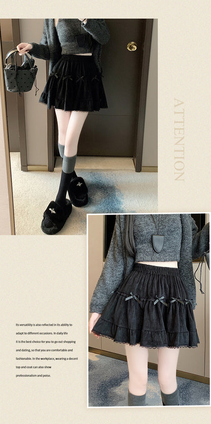 Summer Whimsy Cake Lace Puffy Mini Skirt