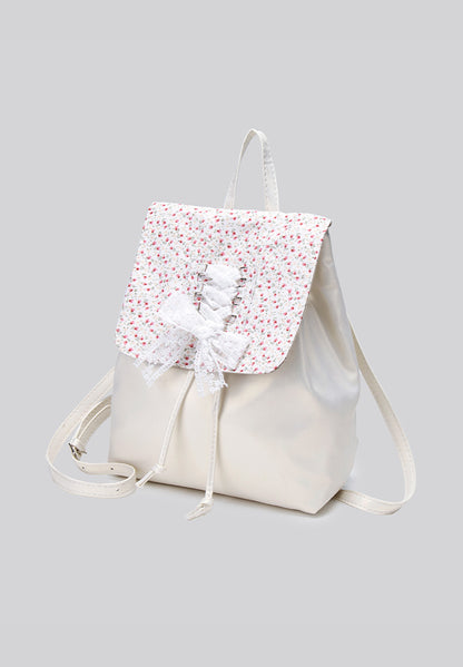 Coquette Elegance with Floral Lace and Ribbons Backpack