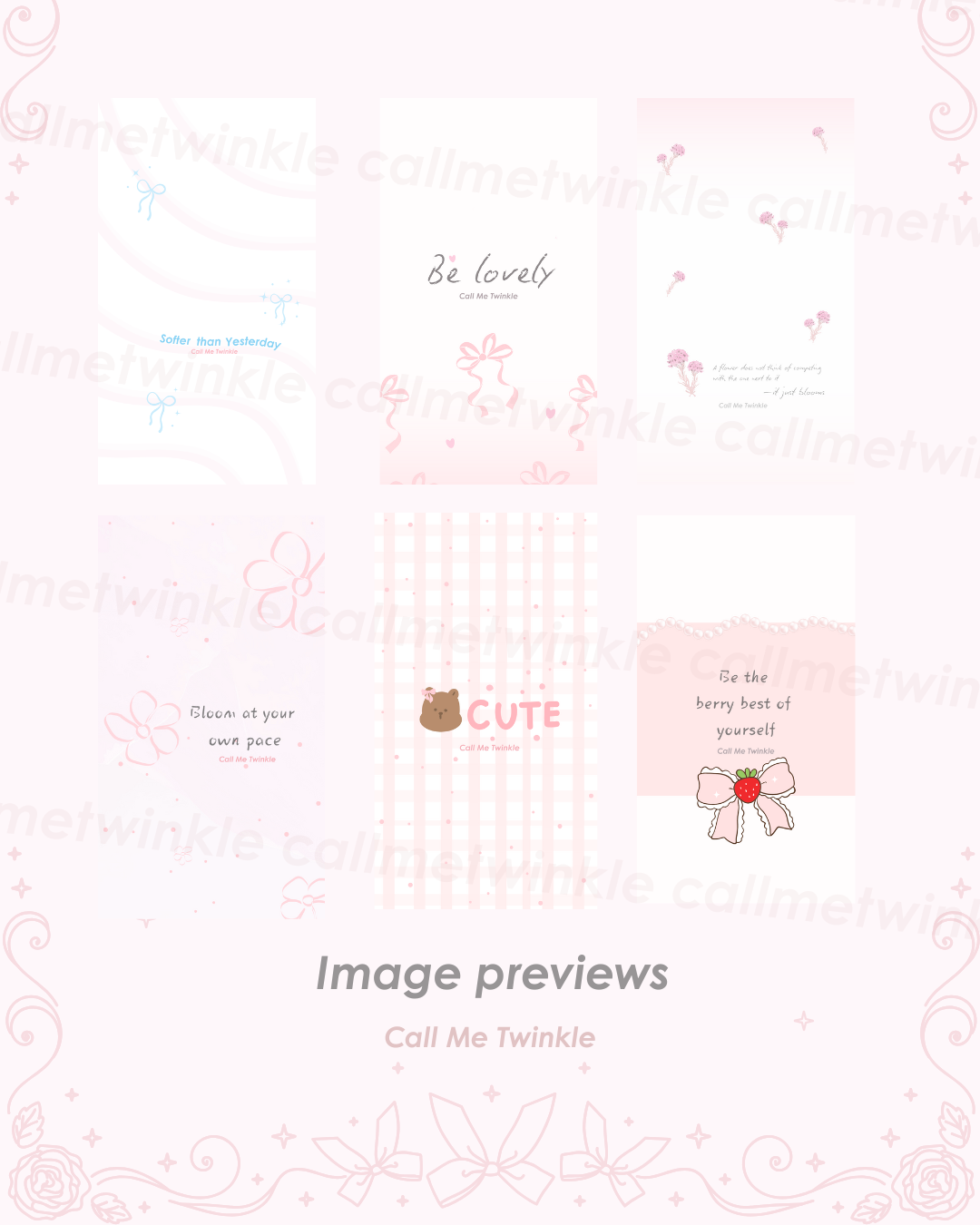 Healing Wallpaper Pack – 50+ Soft & Girly Calm Designs