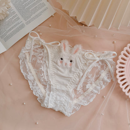 Coquette Soft Whispers and Bunny Kisses Panties Set