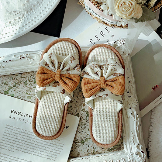 Coquette When Blossoms Sway With Pink Ribbons Slippers