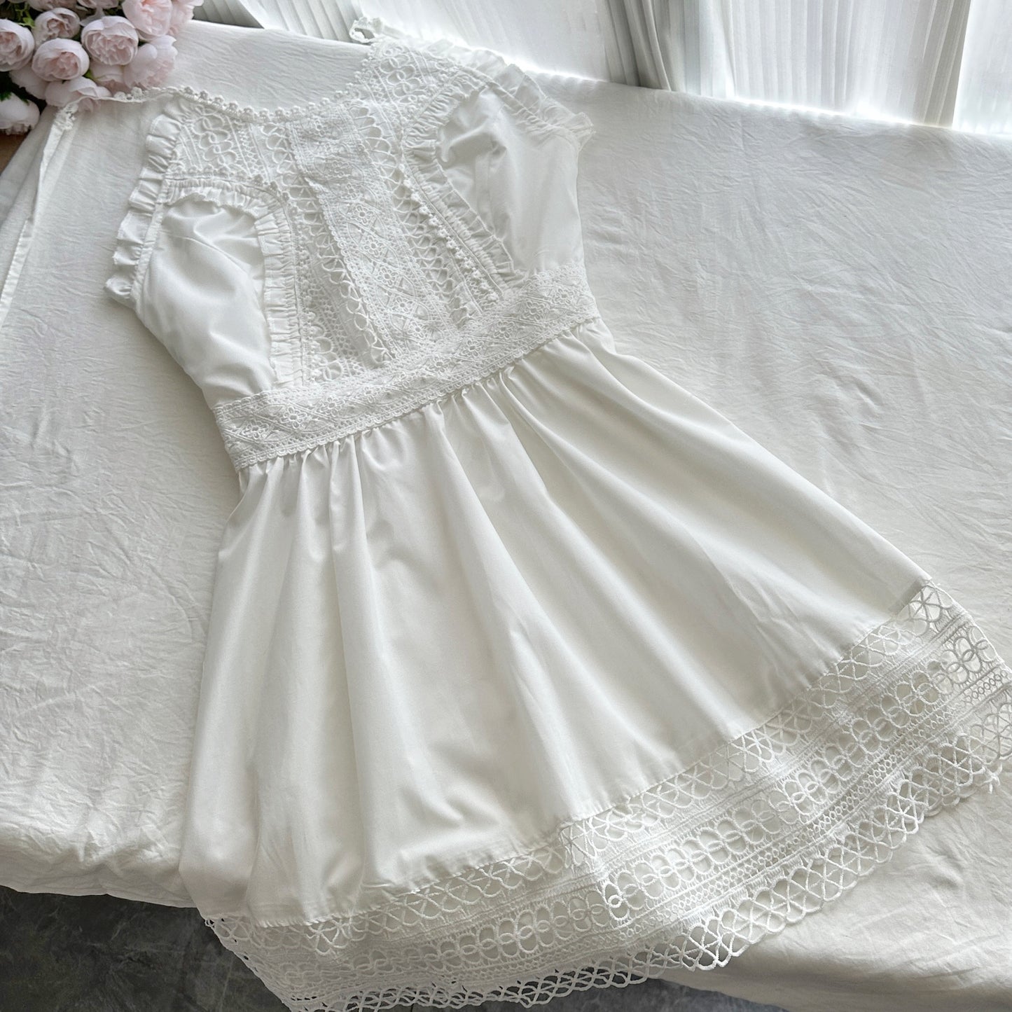 Coquette Silent Poetry in Ivory Haze Dress