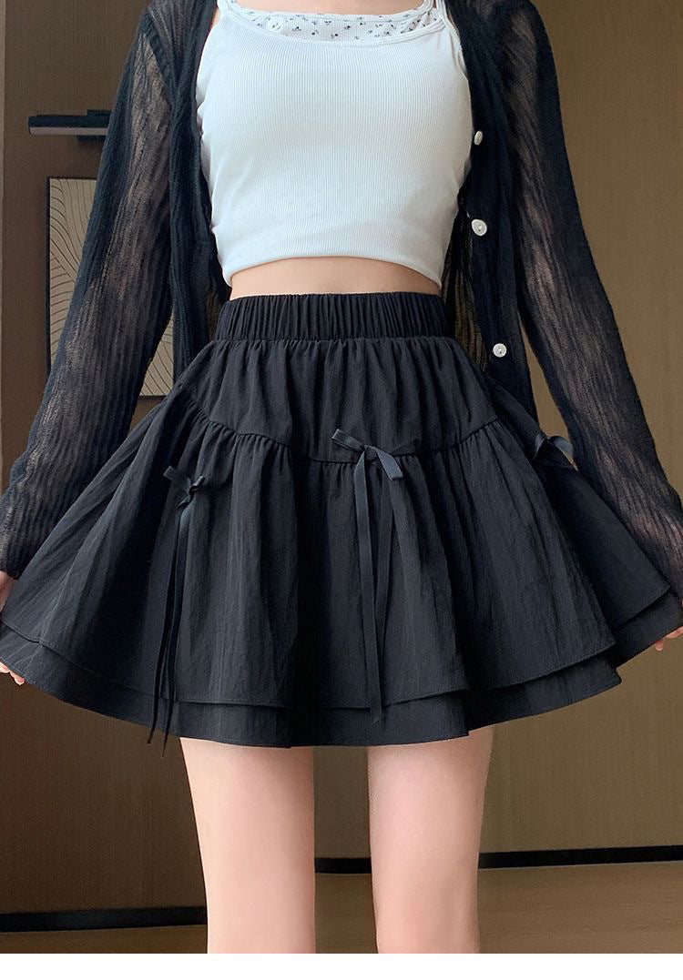 Coquette Playful Lace Trim Ruffle Mini Skirt