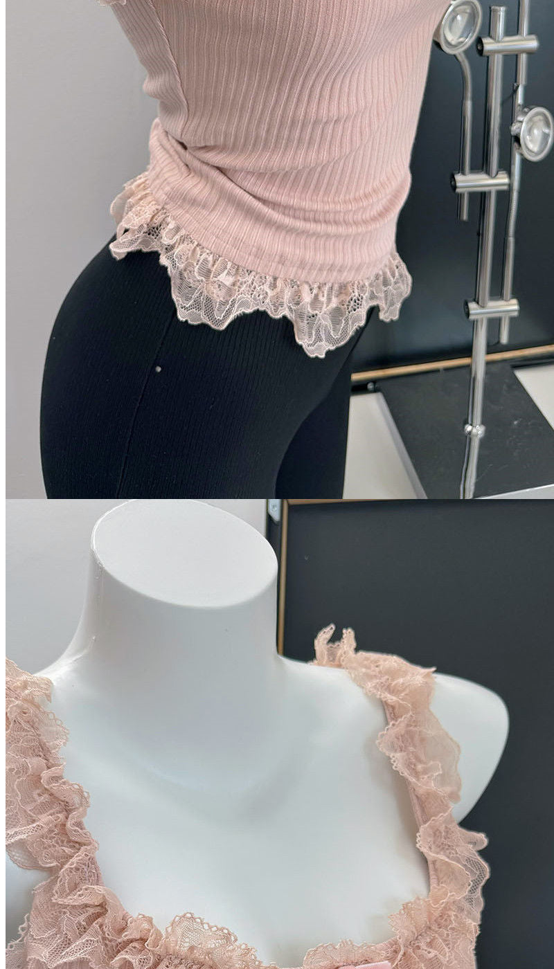 Coquette Sweet Lace Ruffle Top
