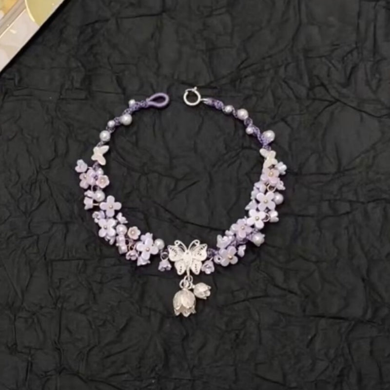 Coquette Lavender Blossom Bracelet