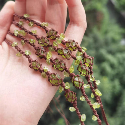 Green Leaf Harmony Bracelet Handmade