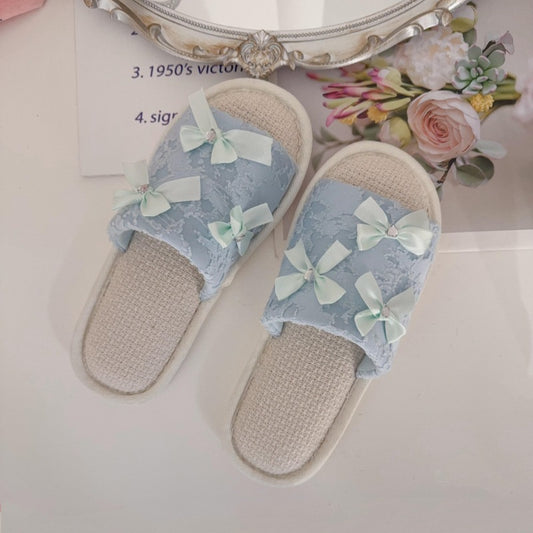 Coquette Fairy Bow Lace Slippers