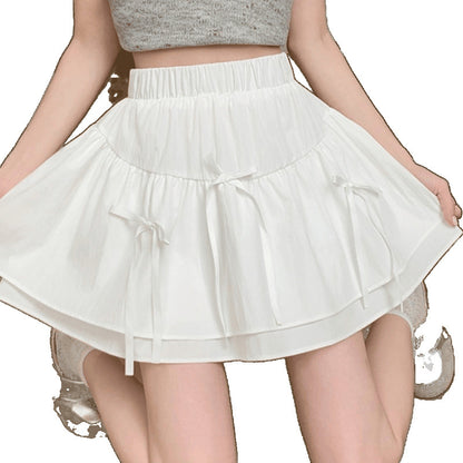 Coquette Playful Lace Trim Ruffle Mini Skirt