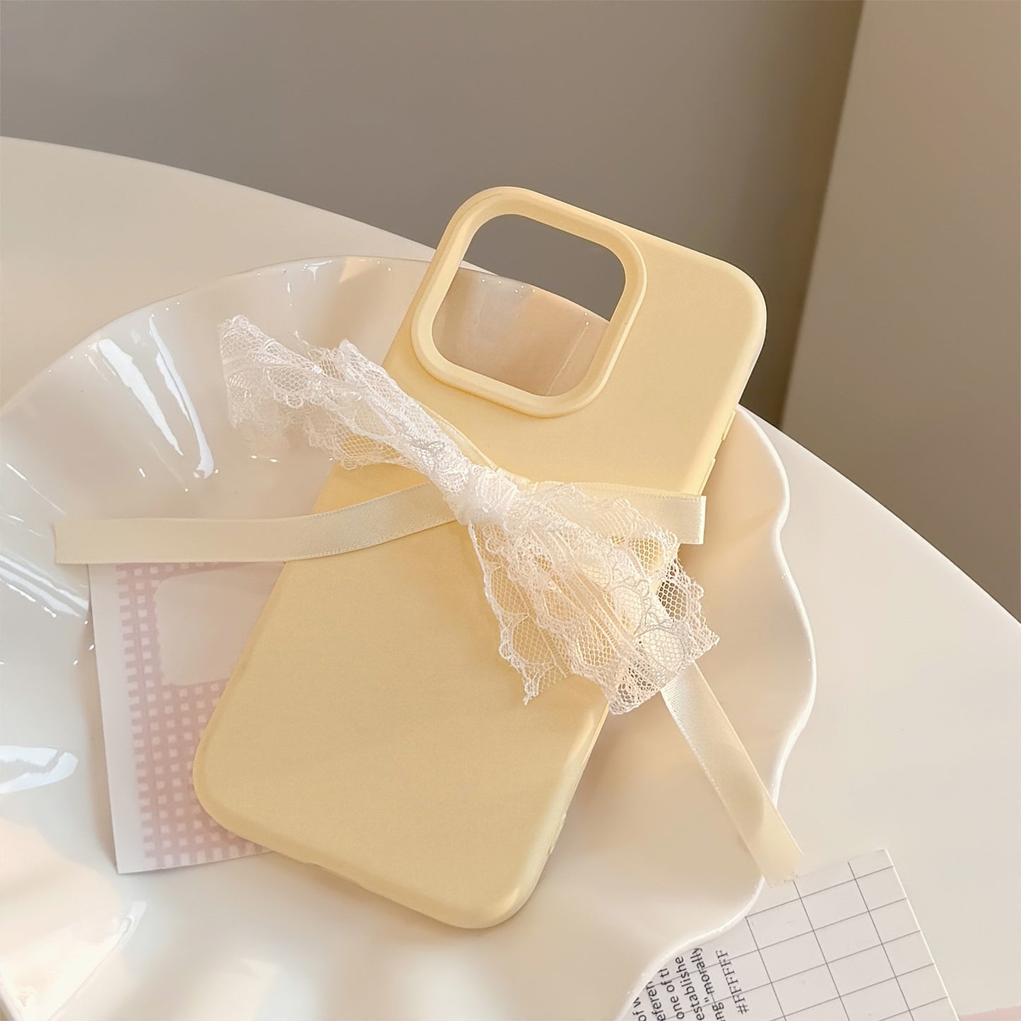 Coquette Delightful Yellow Lace Phone Case
