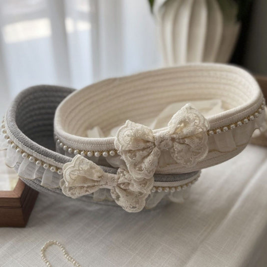 Coquette Pearls & Lace Storage Baskets