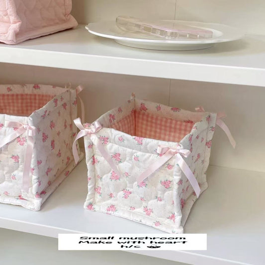Pink Bows Guard A Corner — Storage Basket