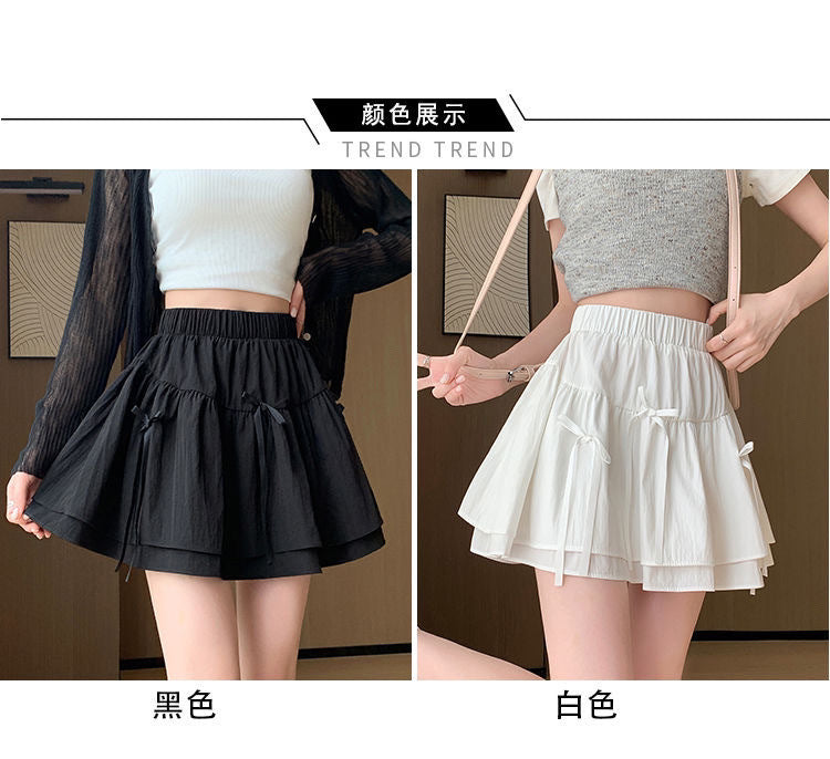 Coquette Playful Lace Trim Ruffle Mini Skirt