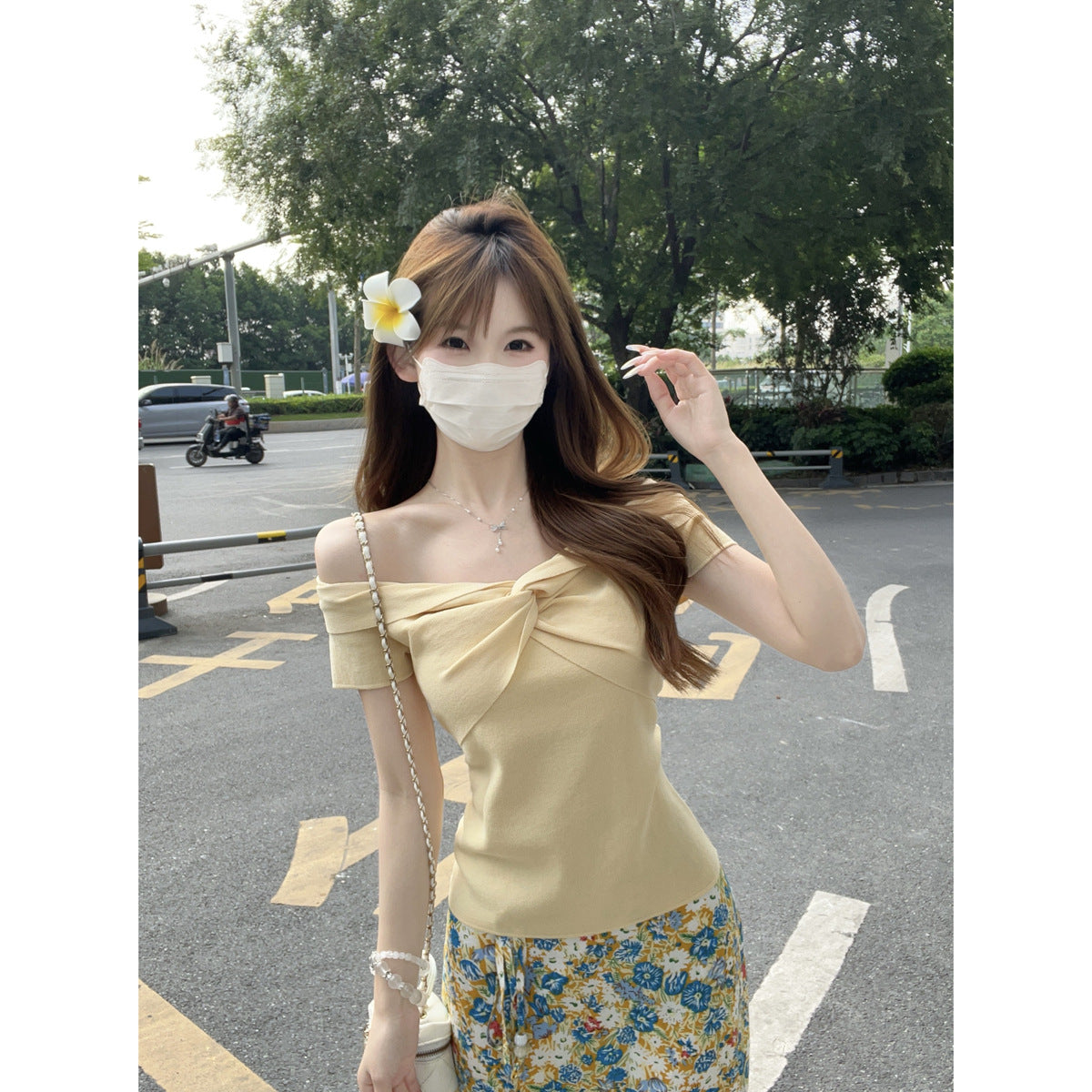 Coquette Soft Petals Off-Shoulder Blouse