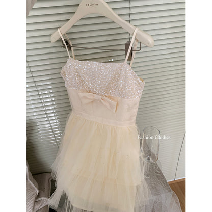 Coquette Twinkling Tulle and Silken Elegance Dress