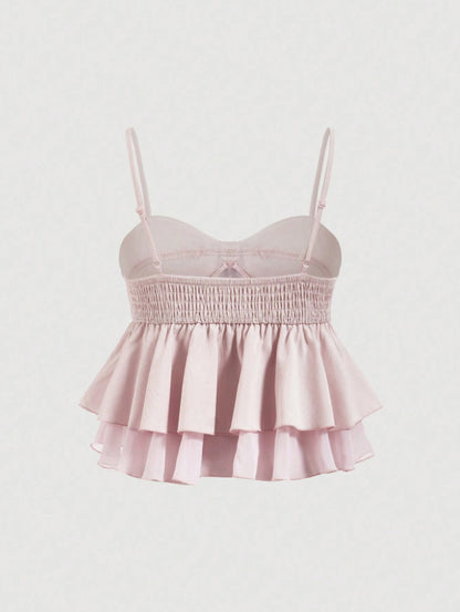 Sweet Coquette Ruffle Babydoll Camisole