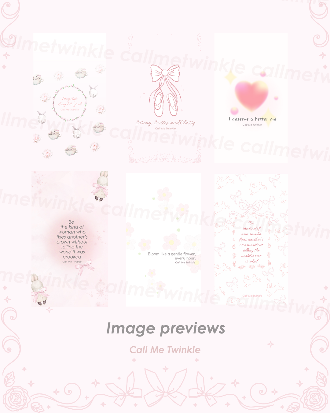 Healing Wallpaper Pack – 50+ Soft & Girly Calm Designs