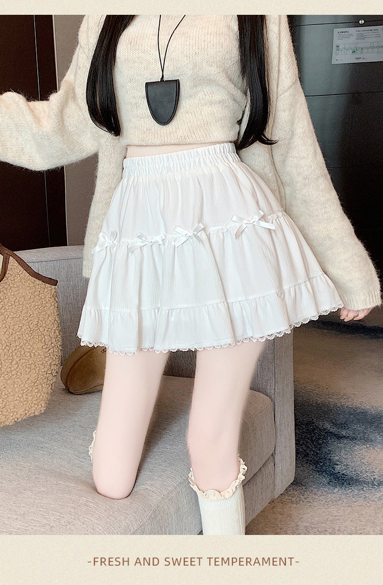 Summer Whimsy Cake Lace Puffy Mini Skirt