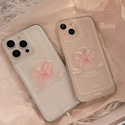 Coquette Bling Pink Bow Phone Case