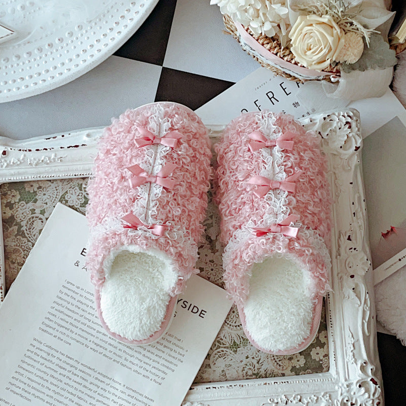 Coquette Where Ribbons Bloom Like Frosted Cake Slippers