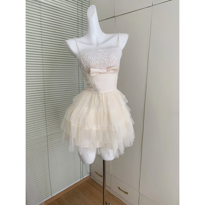Coquette Twinkling Tulle and Silken Elegance Dress