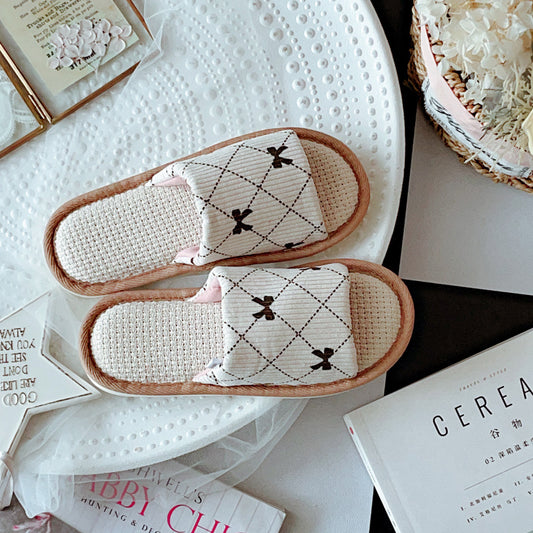 Coquette Where Vintage Bows Rest Slippers
